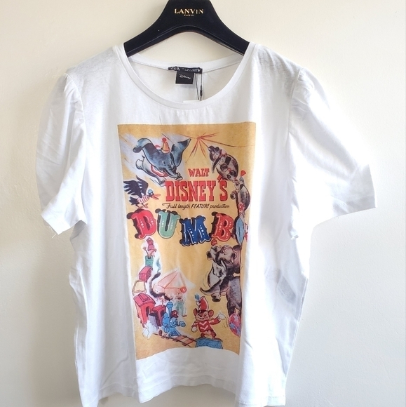 New Zara x Disney Dumbo Film Print T-Shirt NWT Size Large - Picture 12 of 16